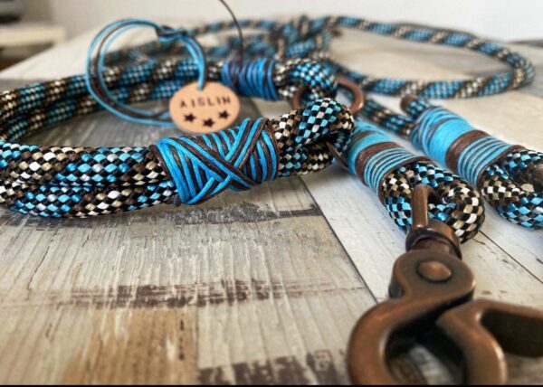 Hundeleine aus Tau mit Halsband „ Kompass „