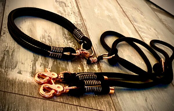 Halsband und Leinenset schwarz