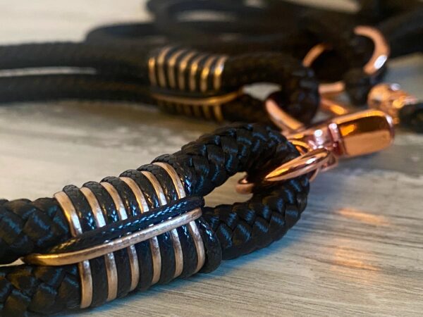 Halsband und Leinenset schwarz – Bild 8