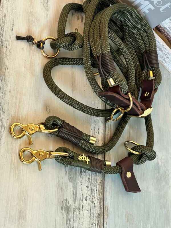 Hundeleine und Halsband aus Tau – Bild 5