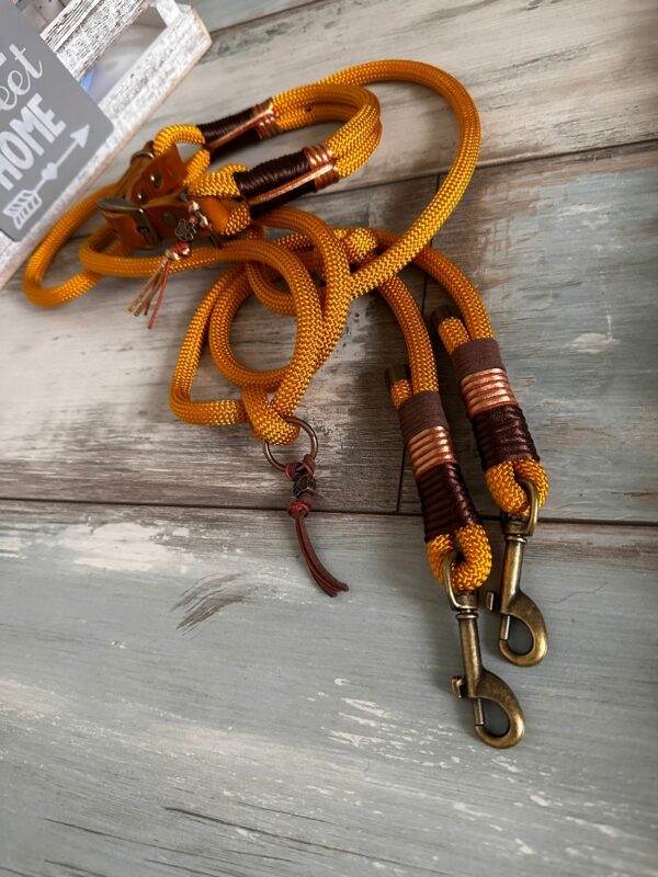 Tauleine und verstellbares Halsband Set "Piratengold"