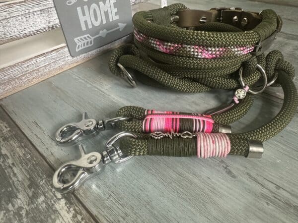 Army Green Tauleine und Halsband Set – Bild 6
