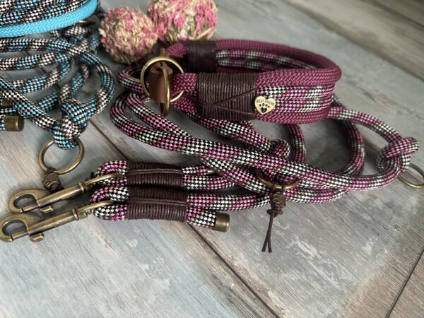 Zugstopphalsband Tauleinen Set