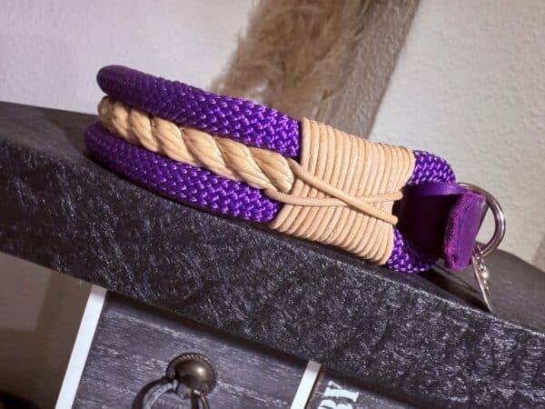 Hundeleine Tauhalsband Lila – Bild 6
