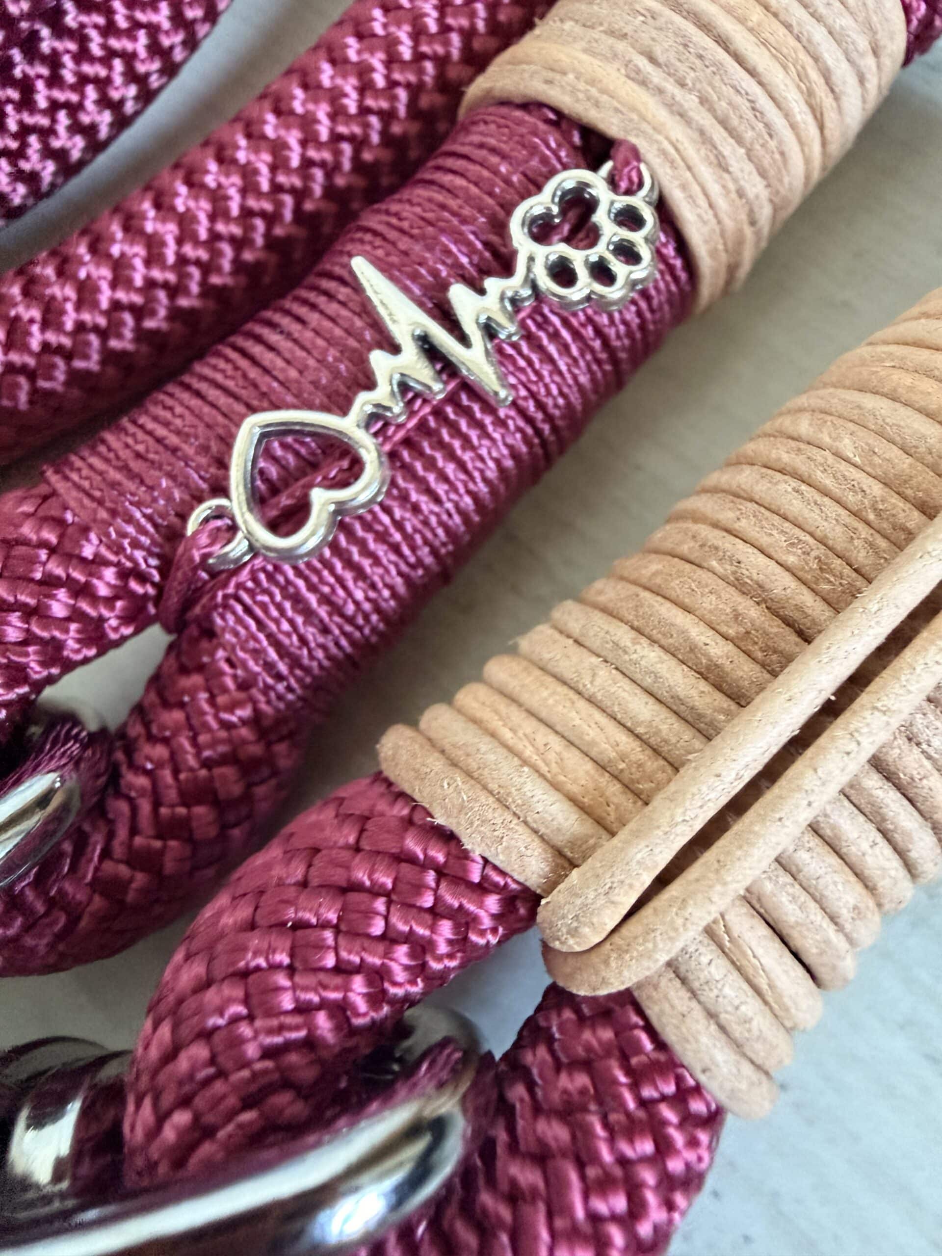 Tauleine und Halsband Set -Vino- â Bild 4