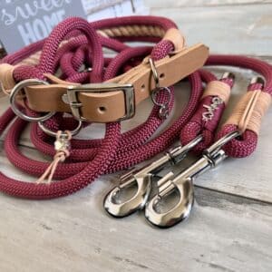 Tauleine und Halsband Set -Vino-