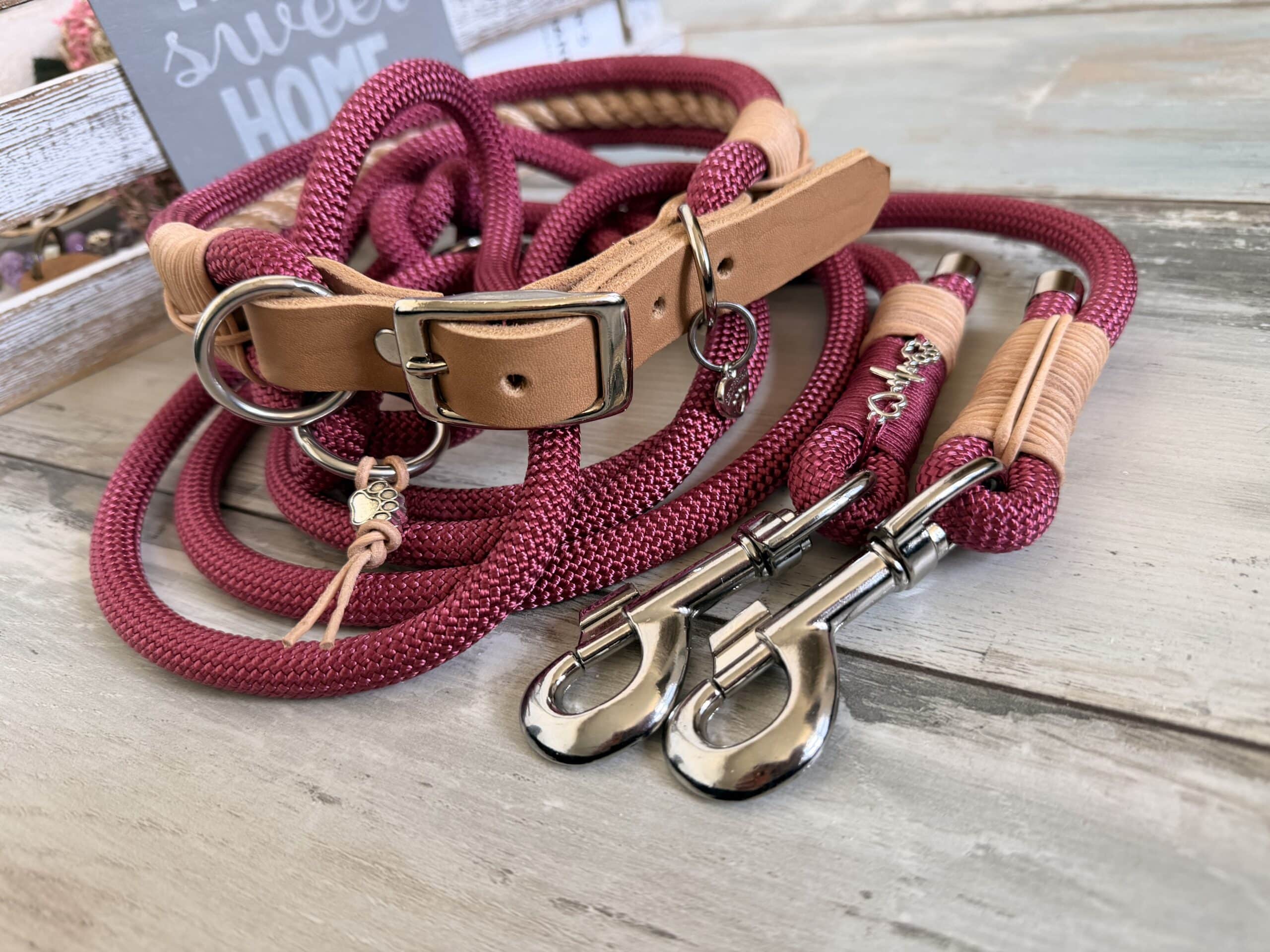 Tauleine und Halsband Set -Vino-