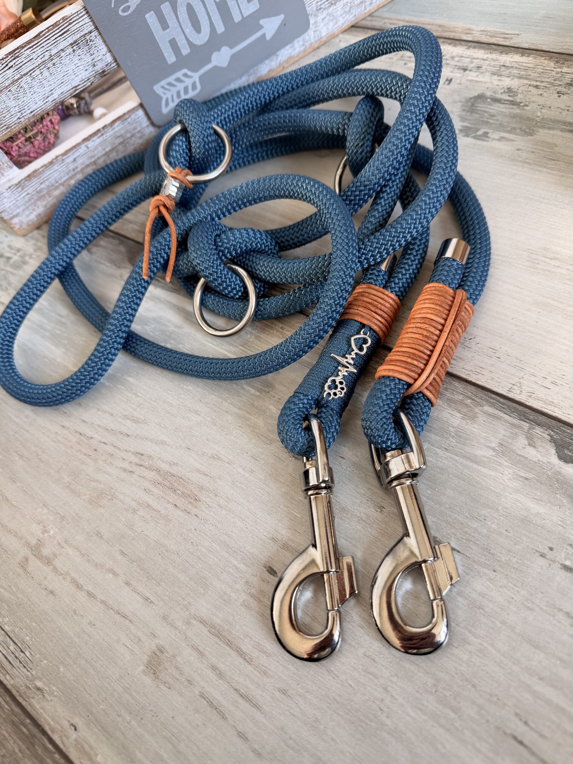 Tauleine und Halsband Set Petrol – Bild 14