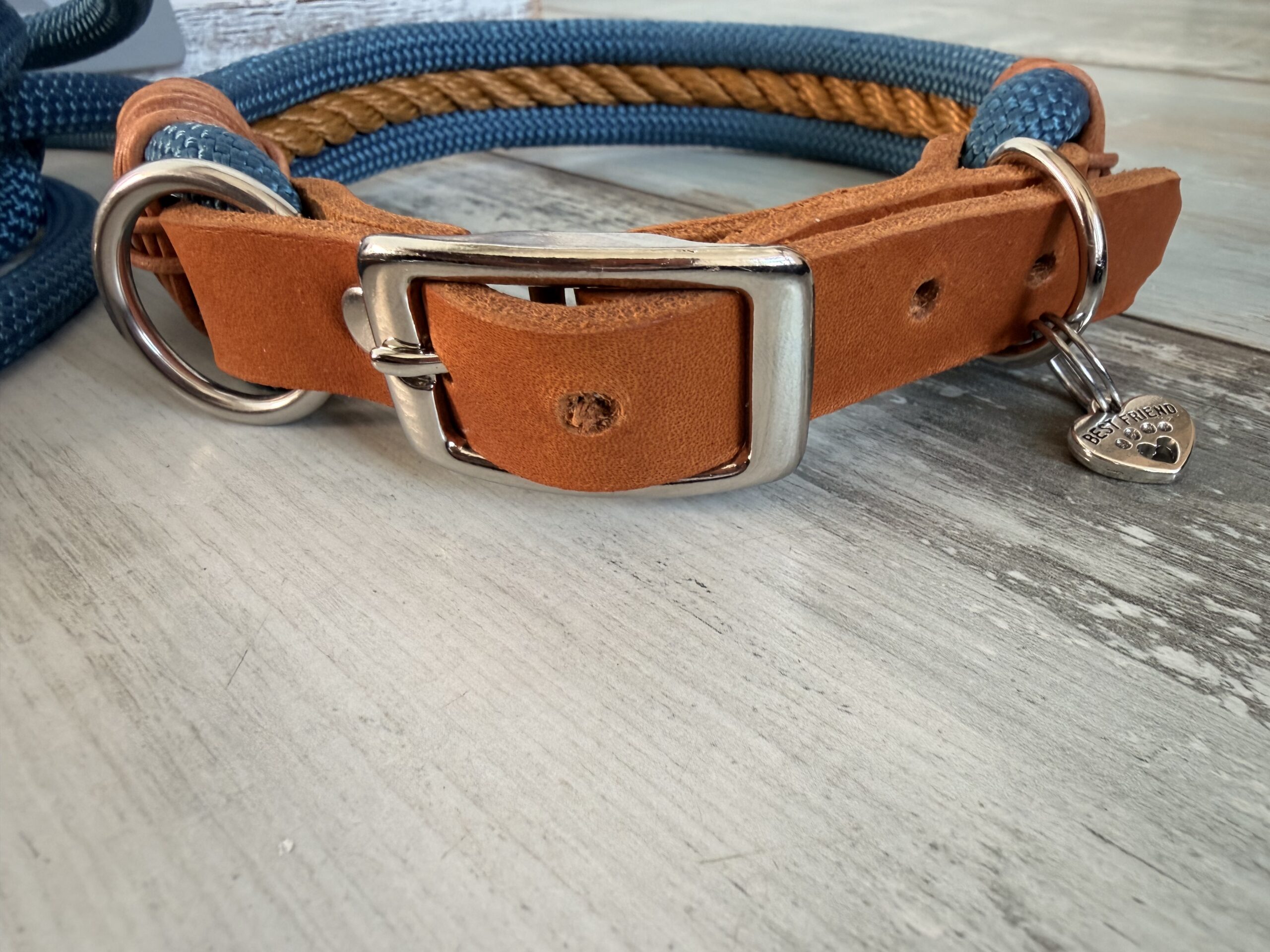 Tauleine und Halsband Set Petrol – Bild 13