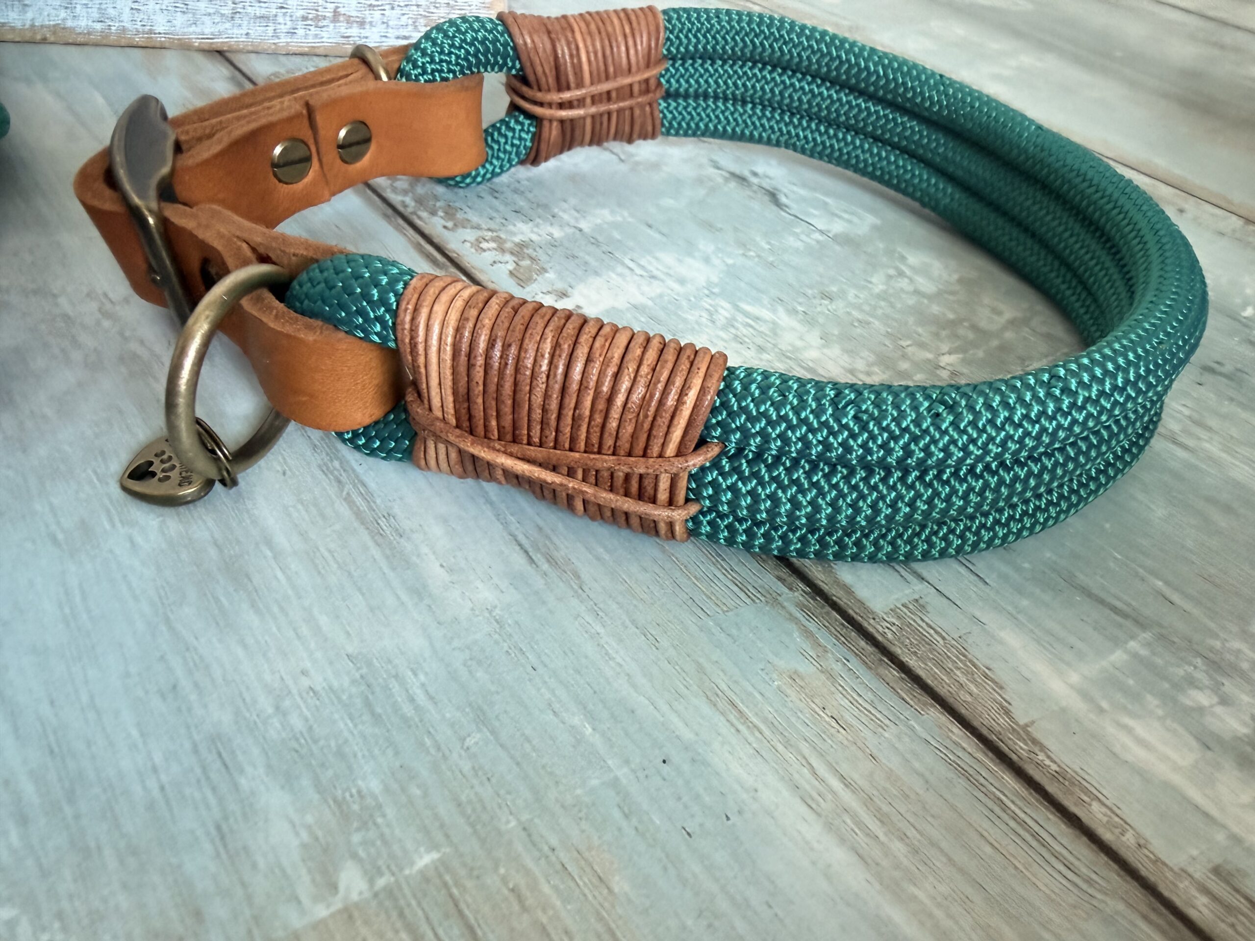 Hundeleine und Halsband für große und kleine Hunde verstellbar Handmade – Bild 2