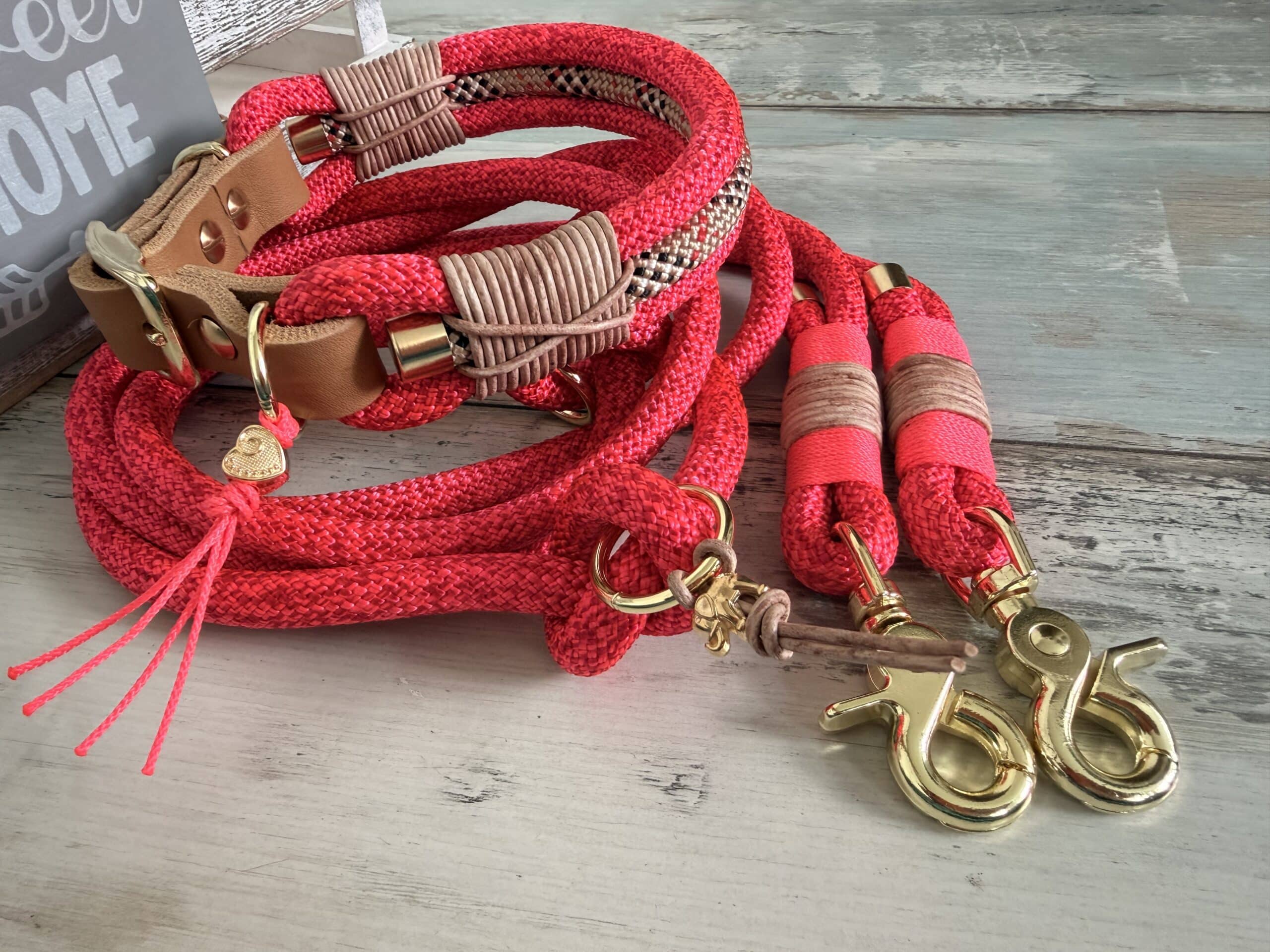 Halsband und Hundeleinen Set Rotes Kliff – Bild 2