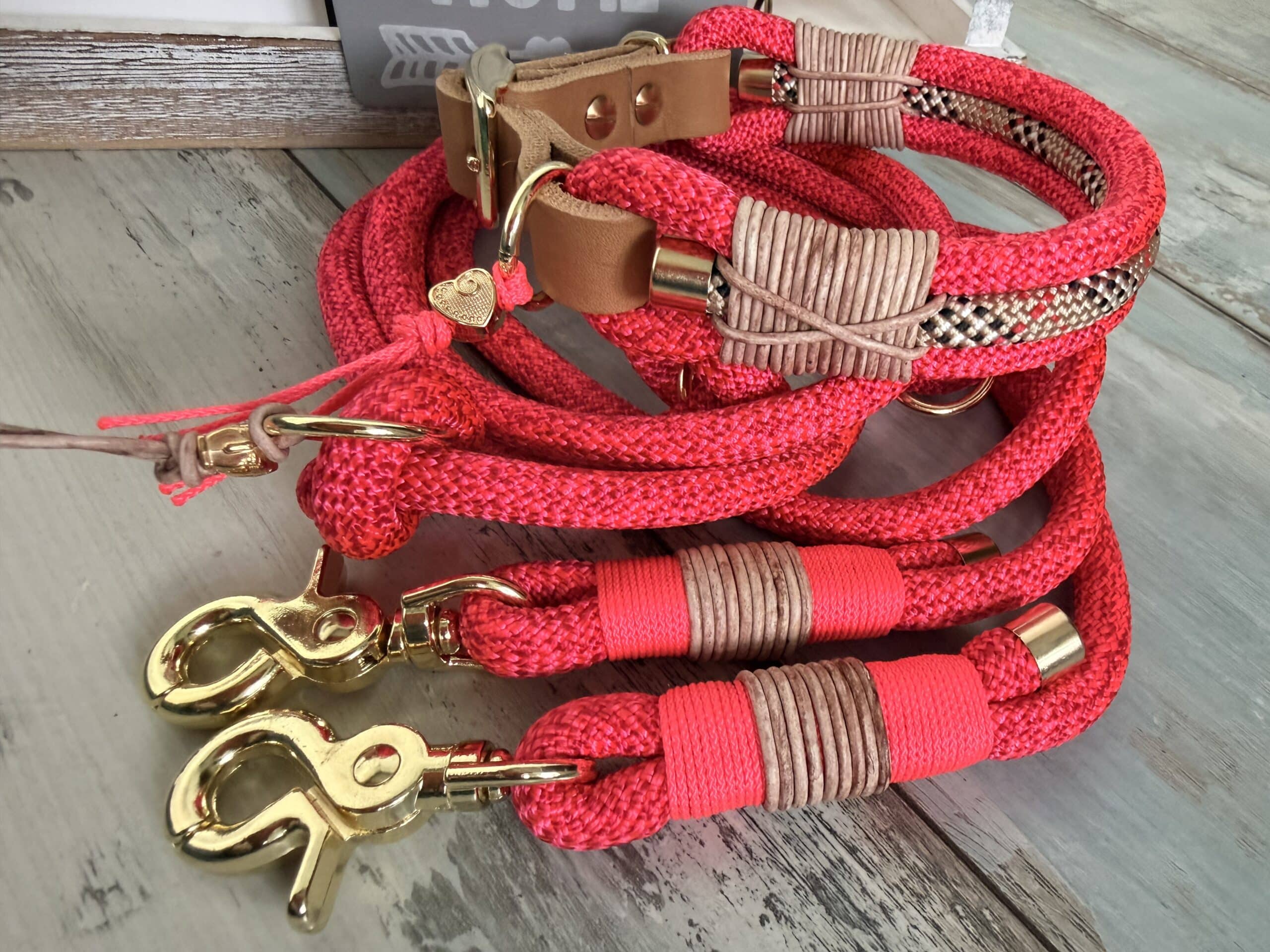 Halsband und Hundeleinen Set Rotes Kliff